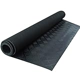  Piso de goma, Placa de Cuadros de rollo  3mm de espesor  1.5 m de ancho  3m de largo  antideslizante  alfombrilla para suelos de seguridad para garaje, taller, gimnasio, estable, Parque etc