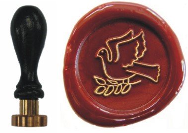 Siegel Stempel Petschaft Taube 24 mm