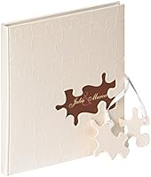 Walther GB-173 G&auml;stebuch "Puzzle", Format 23 x 25 cm, 144 wei&szlig;e Seiten, mit Ausschnitt f&uuml;r pers&ouml;nlichen Namen