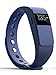 Produktbild Beyang id111hr Smart Band Fitness Activity Tracker Smart Pedometer Schrittzähler Armband mit Herz Rate Monitor, Call/MSM Reminder, Bluetooth 4.0 Fitness Band Männer Frauen Damen Kinder Erwachsene Regenten (BLUE)