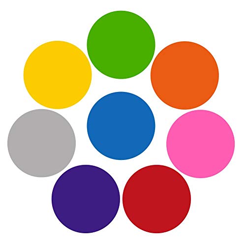 Preisvergleich Produktbild Whiteboardstift 8 Stück Bunte Trockenlöschkreise, herausnehmbares Vinyl Thicken Dot Kreis Set, für Bohrer und Training School Teaching Progress