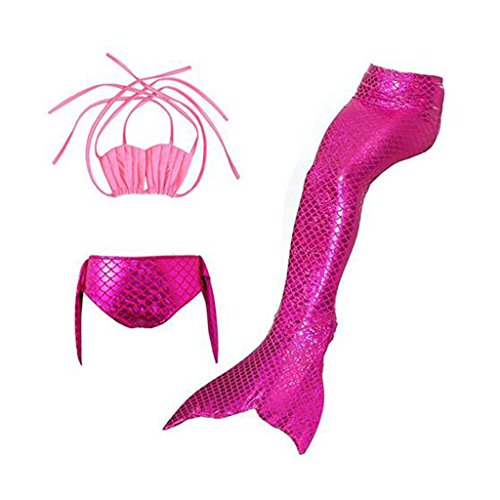 Pettigirl Niñas 3pcs Sirena Conjuntos Sea Maiden Trajes de Baño Bikini 6 años