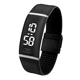 Uhren für Damen Herren Beiläufige Gummi LED Uhr Datum Sport Armband Digital Armbanduhr Groveerble