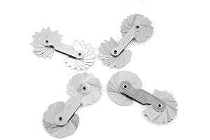 4pcs Radius Fillet Stainless Steel Concave Convex Measuring Tool R0.3-1.5/ R1-6.5/ R7-14.5/ R15-25