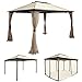 Produktbild Mendler Pergola HWC-C44, Garten Pavillon, stabiles 7cm Alu-Gestell mit Moskitonetz, 4x3m