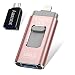 Produktbild USB-Stick 64G, Auanoz iPhone-Stick Compatible with iPhone X XR XS MAX, Jump Drive Thumb Drive 3.0-Stick Bereit Compatible with iPhone 6/7 / 8 / iPad/Android und Computer.(Rosa-64gb-3.0)