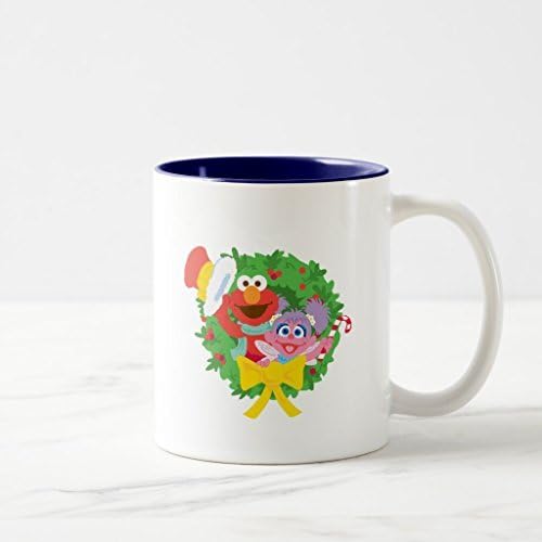 Elmo Gingerbread Mug, Navy Blue Two-Tone Mug 11 oz