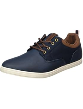 JACK & JONES Herren Jfwvaspa Herringbone Textile Mix Navy Bl Low-Top