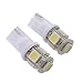 Produktbild BestMall_FR 2 x 194 168 W5W T10, 5 SMD 5050 LED Lampe Leuchtmittel, Xenon-weiß