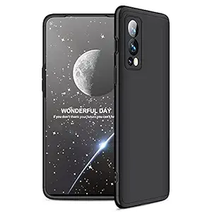 MOBILOVE Full Body 3 in 1 Slim Double Dip Case 360 Degree Protection Hard Bumper Back Case Cover for | OnePlus Nord 2 5G (Black)