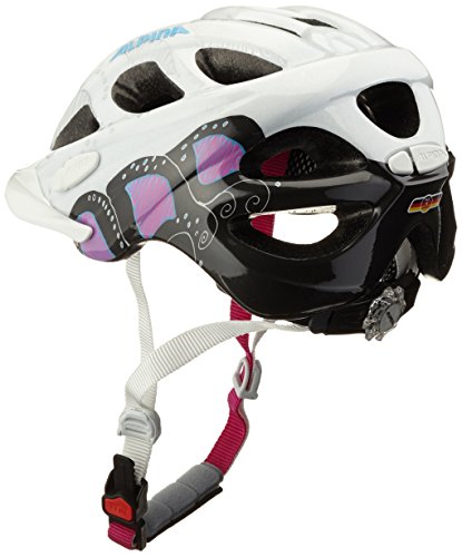 Alpina Unisex – Kinder Fahrradhelm Rocky, white-pink-titanium, 52-57, A9629.1.21 - 2