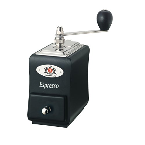 Zassenhaus Santiago Black Espresso Mill/ Grinder, Black Beech