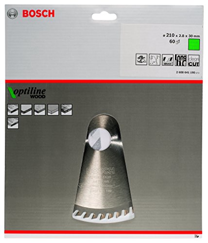 Bosch Zubehör 2608641190 Kreissägeblatt Optiline Wood 210 x 30 x 2,8 mm, 60 - 2