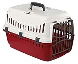 KERBL Box de Transport Expédition pour Chiens 48 X 32 X 32 cm Crème/Bordeaux