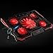 Produktbild MENUDOWN 5 Fan 2 USB Laptop Cooling Pad Einstellbarer Notebook-Kühler + Halter Für 12-17 '' Laptop-Lüfter,Black