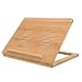 Produktbild SONGMICS Laptopständer aus Naturbambus, 6 verstellbare Winkel, breite Halterung für Notebooks bis zu 17,3 Zoll, belüftet, gut belastbar, 40 x 31,5 cm (L x B) LLD501NL