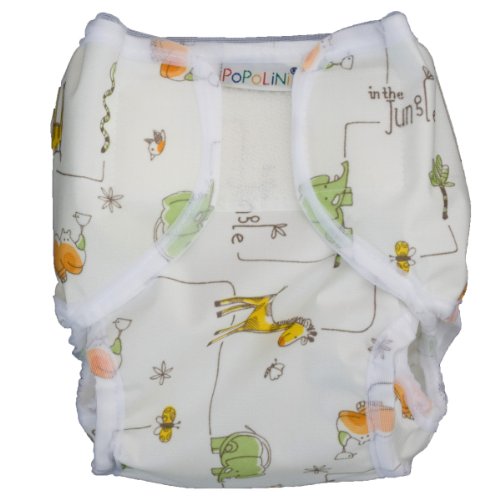 Diewald Popolini Popowrap Nappy Cover Size: XL (14+ kg) Jungle Design Can be Worn with All Fabric Nappies