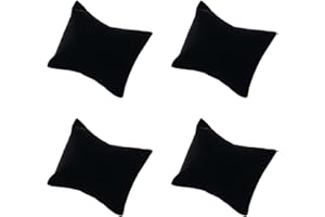 JIHUOO 8 Stück Samt Armband Schmuck Kissen Schwarz Uhrenkissen Schmuckkissen Uhrenarmband Kissen Schmuckständer Schmuckdisplay für Uhren Armband