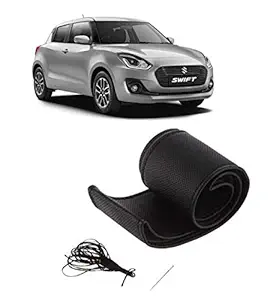 BIGZOOM Art Leather Car Steering Wheel Cover for Maruti Suzuki New Swift
