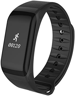 Meiyu F1 Smart Unisex Watches Blood Monitor Heart Pressure Monitor Calories Step Monitor Meter Black