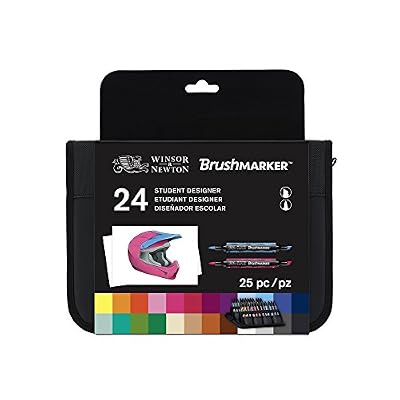 Winsor & Newton BrushMarker 506344 Set de 24 marqueur designer Etudiant