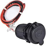 Zigarettenanzünder, Enisina Wasserdicht Marine Grade 12V / 24V Gleichstrom-Feuerzeugsteckdose Steckdose für Boot Motorrad Aut