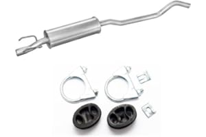 POLM-OSTR Auspuff Mittelschalldämpfer Mitteltopf + Montageware Ersatzteil (siehe Artikelbeschreibung) (passend für das angegebene Fahrzeug,siehe Artikelbeschreibung)