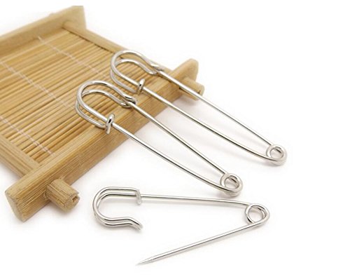 7PCS Rust Resistant Safety Pin Heavy Duty Clasp Badge Making Supplies 12.7CM