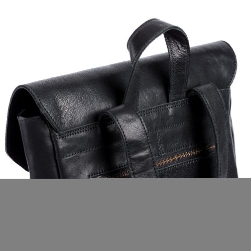 FEYNSINN Rucksack dünn PHOENIX – Lederrucksack fit für 14″, iPad – Backpack im Vintage-Look – echt Leder schwarz - 4