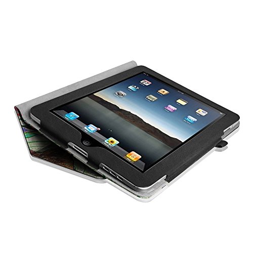 Fintie Apple iPad 1 Hülle Case Schutzhülle Etui Tasche – Folio Slim Fit Ständer Kunstleder Smart Cover mit Stylus Loop für iPad 1st Generation, Liebesbaum - 8