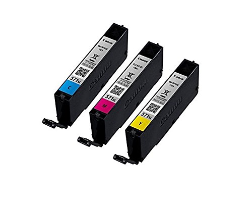 CANON CLI-571XL C/M/Y/BK + Foto Papier Cyan Magenta Gelb Schwarz XL Tintentanks + 4×6 Fotopapier PP-201 50Blatt Vorteilspack Blister - 3