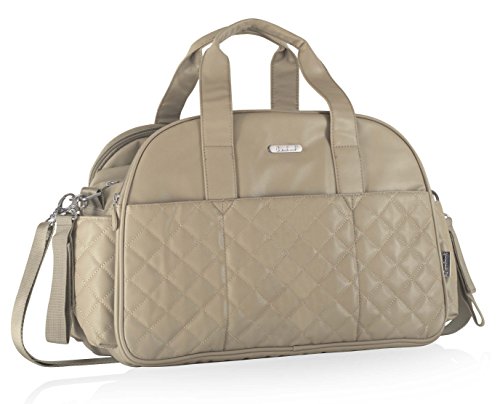 Preisvergleich Produktbild Wickeltasche Baninni Portofino aus Kunstleder, 12 Fächer+Thermofach+Unterlage+Kinderwa... Design:Beige