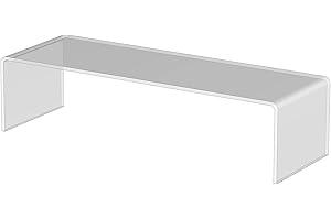 3R W Design Acrylic Display Shelves- Clear Display Plastic Perspex Stands Risers Plinths (6mm-thick-60cm-20cm-15cm)