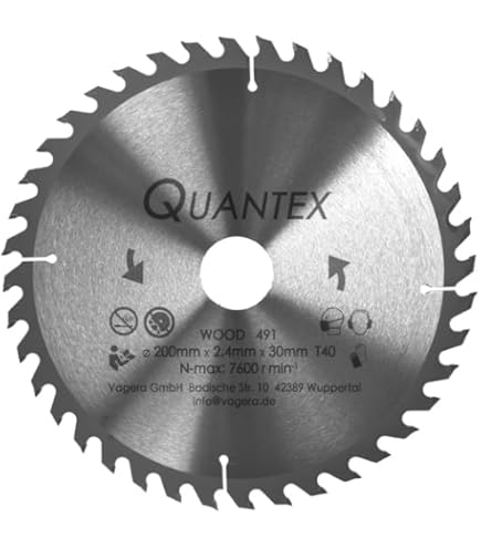 FERM Sägeblatt 200x30/16 Mm – Für Tischkreissägen, 1,8 Mm Stärke, 40 Zähne