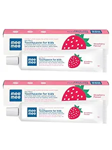 Mee Mee Toothpaste (Pack of 2, Strawberry - Fluoride-Free)