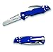 Produktbild Seglermesser Messer Nauta B/S blau von Antonini mit satinierter Sheepfoot - Klinge - Marlspieker per Linerlock arretierbar Schäkelöffner Flaschenöffner Bithalter Fangriemenöse & abnehmbarer Clip - SOS Bordmesser Segelmesser Werkzeug