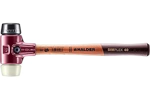 HALDER 3028.040 - Maza de goma + nylon Simplex Ø 40 mm
