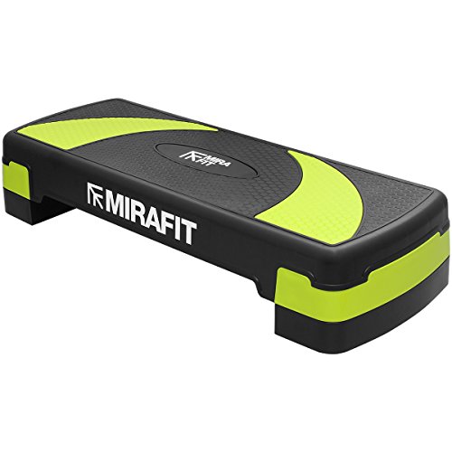 MiraFit – Aerobic-Steppbrett mit 3 verstellbaren Höhen – Schwarz/Grün - 2