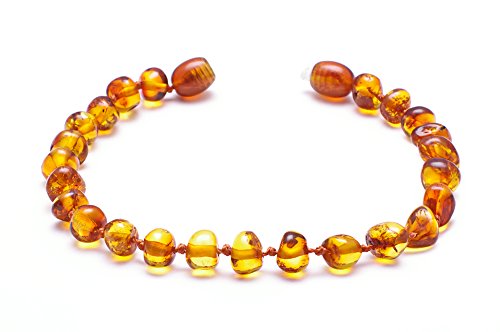 Premium Amber Bracelet / Anklet - Size from 13 to 18 cm - Best Baltic Amber Quality on Amazon, 50 % Higher Value - 100 Days 100 % Satisfaction, Money-Back Guarantee! CGN.P-BRQ14.5