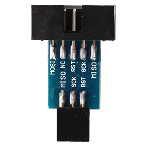 TOOGOO(R) 10 Pin zu 6 Pin Adapterplatine M / F fuer AVRISP USBASP STK500 Schwarz Blau - 2