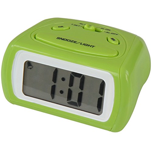 Jago Digitalwecker Reisewecker Wecker für den Nachttisch mit anschwellendem Alarmton, Displaybeleuchtung auf Tastendruck Snooze mit Farbwahl - 4