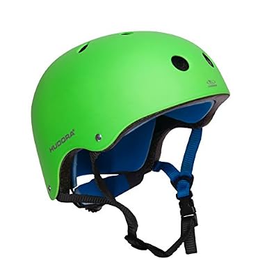 Hudora Skater Casque de Protection, 84108, Vert, Taille 51-55