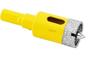 Aohhy Broca de Diamante 22mm con Piloto de Centrado, Profesional Sierra Coronas Perforadora de Diamante para Azulejos, Porcelana, Vidrio, Mármol y Cerámica