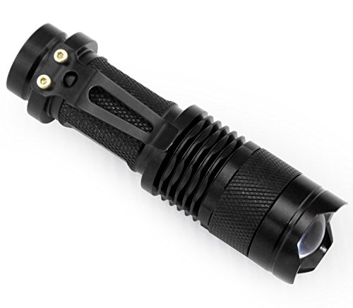 Sidiou Group Mini 7W 300lm Cree LED Taschenlampe Einstellbarer Fokus Zoom Licht Lampe (Rotlicht) - 9