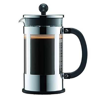 Bodum 11751-16 Cafetière à Piston avec Monture 8 Tasses, Acier Inoxydable, INOX, 10,3 x 17,5 x 22,5 cm