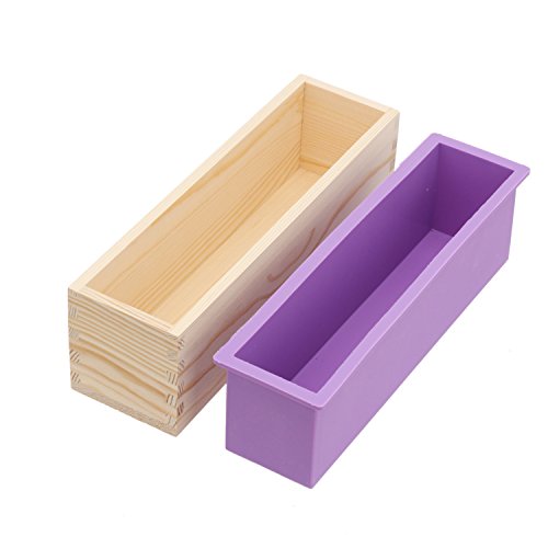 Merssavo Kuchen Rechteck Toast Laib Brot Seife DIY Schimmel Holzkiste Silikon Backform - 2