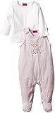 SALT AND PEPPER Baby Girls NB Playsuit friends Nicki stri Striped Crew Neck Long Sleeve Footies