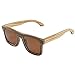 Produktbild BEWELL Holz Sonnenbrille Polarisiert, G004A Unisex Sportbrille Sonnenbrille Retro Vintage Wood Sunglasses for Men & Women Polarized UV Protection (Zebraholz)