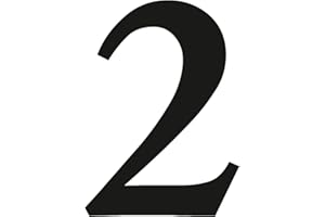 ISECUR Autocollant numéro 2 noir - Hauteur : 10 cm - Numéro de maison autocollant - Chiffre à coller pour l'extérieur, boîte aux lettres, porte - Résistant aux intempéries - KFZ_471_2