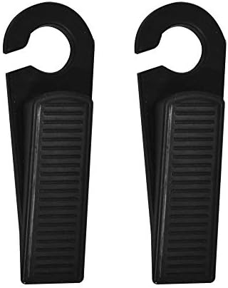 EZ Life Door Stopper - Set of 2 - Child Safety - Baby Proofing - Plastic - Black